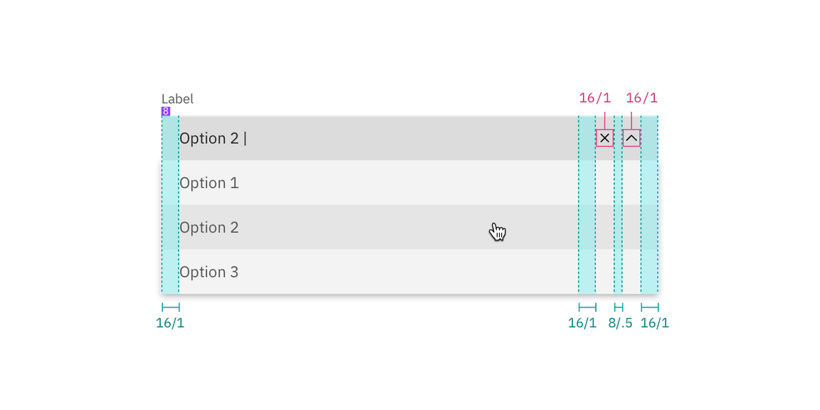 Spacing for multi-select dropdown with filtering