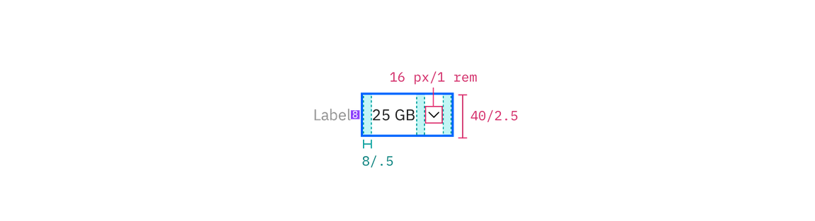 Structure and spacing measurements for Inline Select